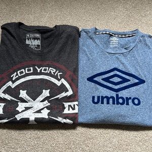 Mens Umbro and Zoo York Tshirt Lot